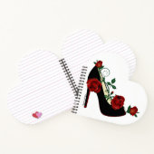 ハート型スパイラルノートブック – Stiletoバラ ノートブック (内部)