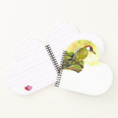 ハート型スパイラルノート（水彩緑） ノートブック (内部)