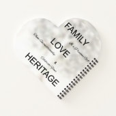 ハート型スパイラルバインドジャーナル ノートブック (裏面)