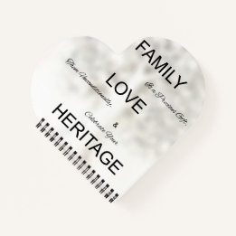 ハート型スパイラルバインドジャーナル ノートブック