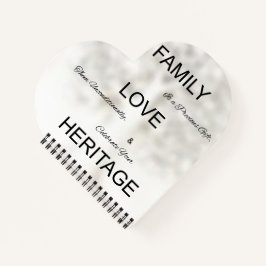 ハート型スパイラルバインドジャーナル ノートブック