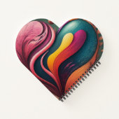 ハート型スパイラル結合 ノートブック (裏面)