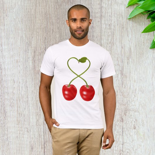 ハート型チェリーステム Tシャツ