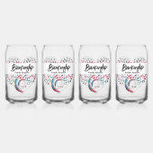 ハート型ツリーファミリー懇親会テンプレート ガラス缶 (裏面)