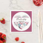 ハート型ツリーファミリー懇親会テンプレート スタンダードカクテルナプキン (インサイチュ)