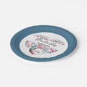 ハート型ツリーファミリー懇親会テンプレート ペーパープレート (アングル)