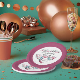 ハート型ツリーファミリー懇親会テンプレート ペーパープレート