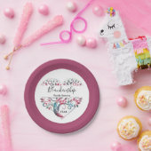 ハート型ツリーファミリー懇親会テンプレート ペーパープレート (パーティー)