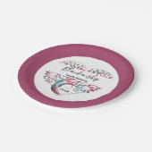 ハート型ツリーファミリー懇親会テンプレート ペーパープレート (アングル)