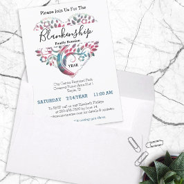 ハート型ツリーファミリー懇親会テンプレート 招待状