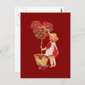 ハート型トピアリー ポストカード (正面/裏面)