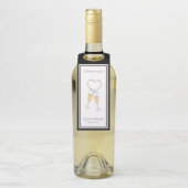 ハート型トースト ブラックボトルハンギングタグ ボトルネックタグ (ボトル)