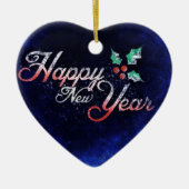 ハート型ニューイヤーオーナメント セラミックオーナメント (正面)