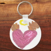 ハート型ハロー型の キーホルダー (正面)