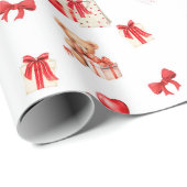 ハート型バルーンつきキュートバレンタインデー ラッピングペーパー (ロールコーナー)