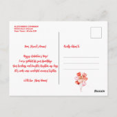 ハート型バルーンでガレンティンの日を楽しむ ポストカード (裏面)