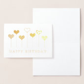 ハート型バルーンハッピーバースデー 箔カード (ディスプレー)