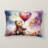 ハート型バルーン付きテディベア アクセントクッション (裏面)