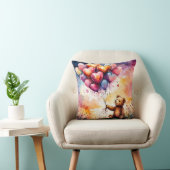 ハート型バルーン付きテディベア クッション (椅子)