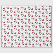 ハート型バルーン付き可愛いバレンタイン格言 ラッピングペーパー (フラット)