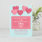 ハート型バルーン招待状 招待状 (スタンド正面)