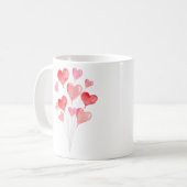 ハート型バルーン コーヒーマグカップ (正面左)