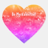 ハート型バレンタインデステッカー ハートシール (正面)