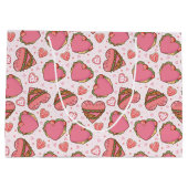 ハート型バーガーレトロバレンタイン ラージペーパーバッグ (裏面)