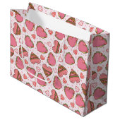 ハート型バーガーレトロバレンタイン ラージペーパーバッグ (正面アングル)