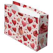 ハート型パターン抱き枕 ラージペーパーバッグ (正面アングル)