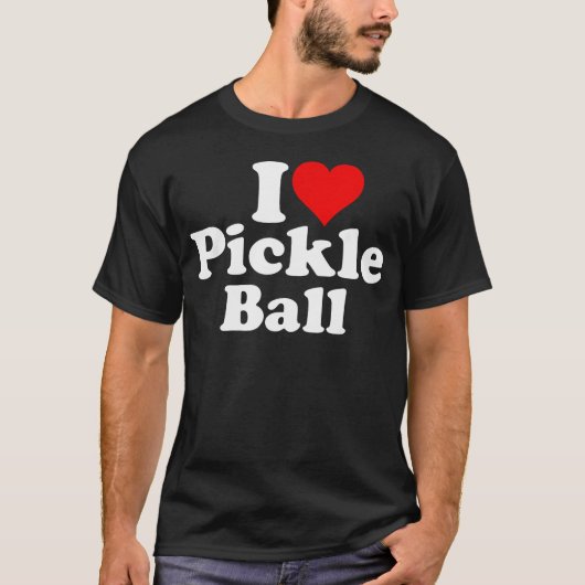 ハート型ピックルボール大好き Tシャツ (正面)