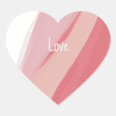 ハート型ピンクの水色 ハートシール (正面)