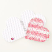 ハート型ピンクグリッタースパークルスパイラルノート ノートブック (内部)