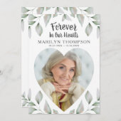 ハート型フォトウォーターカラー緑の記念碑 プログラム (正面/裏面)