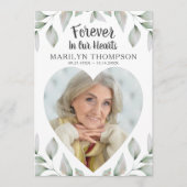 ハート型フォトウォーターカラー緑の記念碑 プログラム (正面)