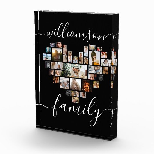 ハート型フォトコラージュ家族の台本の書誌校正 フォトブロック (右)