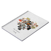 ハート型フォトコラージュ家族ノート ノートブック (左側)