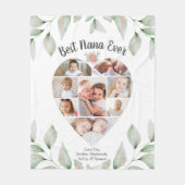 ハート型フォトコラージュ最高のスクリプトNana Ever フリースブランケット (正面)