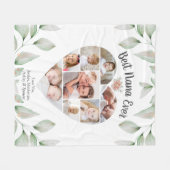 ハート型フォトコラージュ最高のスクリプトNana Ever フリースブランケット (正面(横))