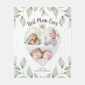 ハート型フォトコラージュ最高のマー フリースブランケット (正面)