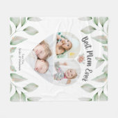 ハート型フォトコラージュ最高のマー フリースブランケット (正面(横))