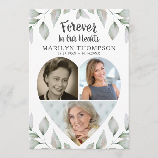 ハート型フォトコラージュ植物記念館 プログラム (正面)