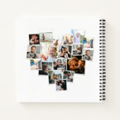 ハート型フォトコラージュ美しい家族日記 ノートブック (裏面)