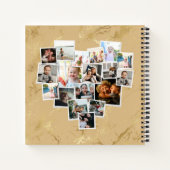 ハート型フォトコラージュ美しい家族日記 ノートブック (裏面)