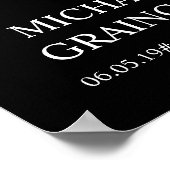 ハート型フォトコラージュ記念葬式ポスター ポスター (角)