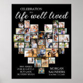ハート型フォトコラージュ 供養 ポスター (正面)