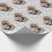 ハート型フォトバレンタインの真の愛の結婚有無 ラッピングペーパー (角)