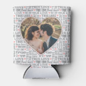 ハート型フォトバレンタインの真の愛の結婚有無 缶クーラー (正面)