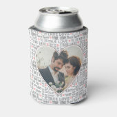 ハート型フォトバレンタインの真の愛の結婚有無 缶クーラー (缶裏面)