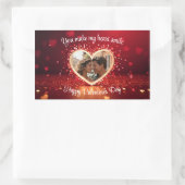 ハート型フォトフレーム 長方形シール (バッグ)